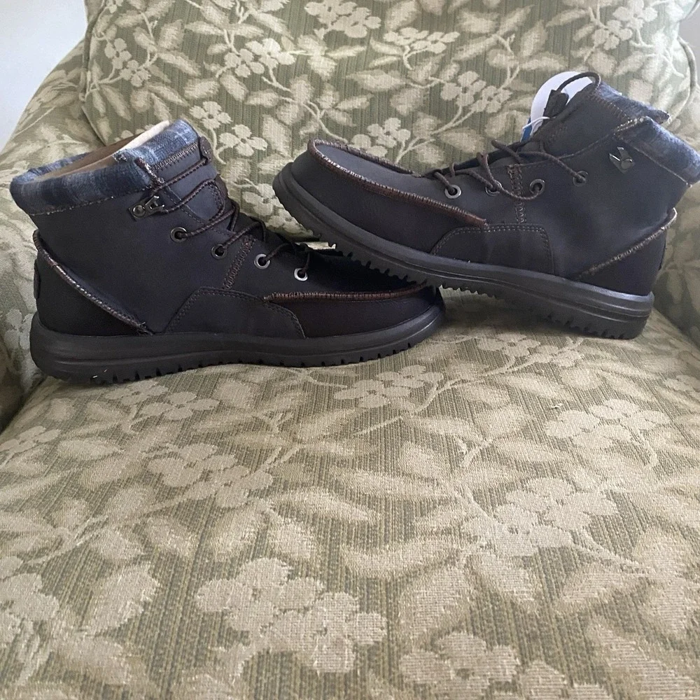 Hey Dude Bradley Classic Boots Mens 8‎ Walnut Brown Casual Pull On Walking NWT